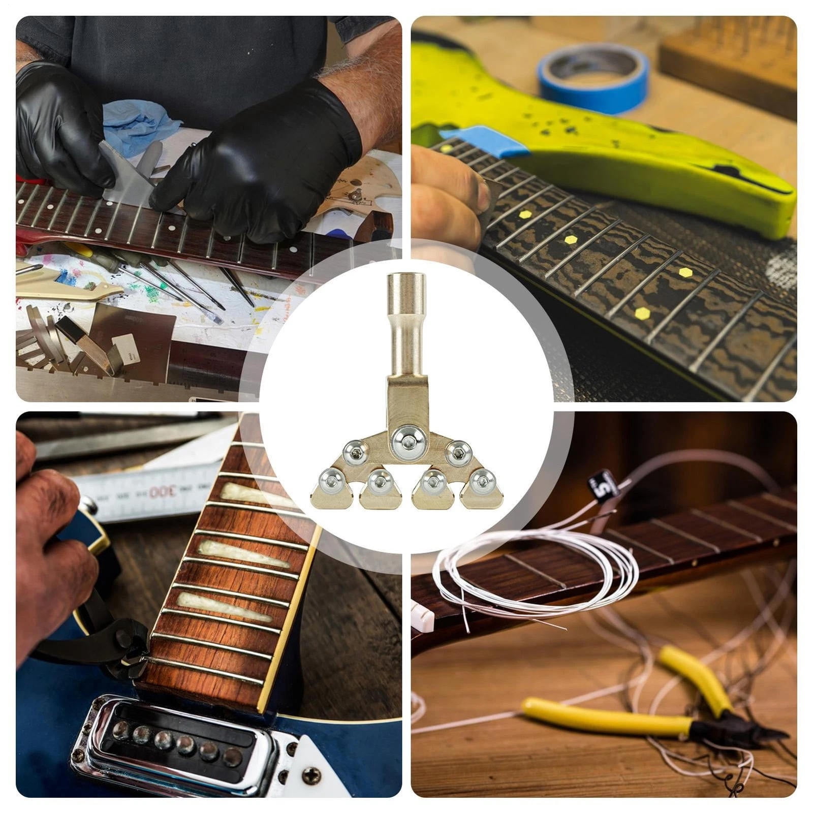 TAPDRA Luthier Fret Press Tool for Beginners and Professionals Copper Stainless Steel Balanced Pressure Application Compact