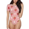 thumbnail image 1 of Fotbe Strawberries Body de Mujer con Cuello Redondo y Mangas Cortas, Sin Mangas Ajustado, Suave, Cómodo y Básico-Small, 1 of 7