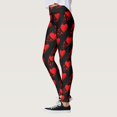 thumbnail image 5 of FASHOFT Valentines Day Leggings for Women Holiday High Waisted Comfy Pants Ankle Length Brushed Gym Legging Winter Stretch Tights Red M, 5 of 6