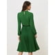 thumbnail image 4 of Vestido Camisero de Trabajo para Mujer Allegra K Midi Plisado de Manga Larga Verde L, 4 of 6