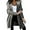 Gray, variant on Women  Fall Outfits Open Front Long Sleeve Hooded Knit Cardigan Sweater Color Block Outwear Coats
