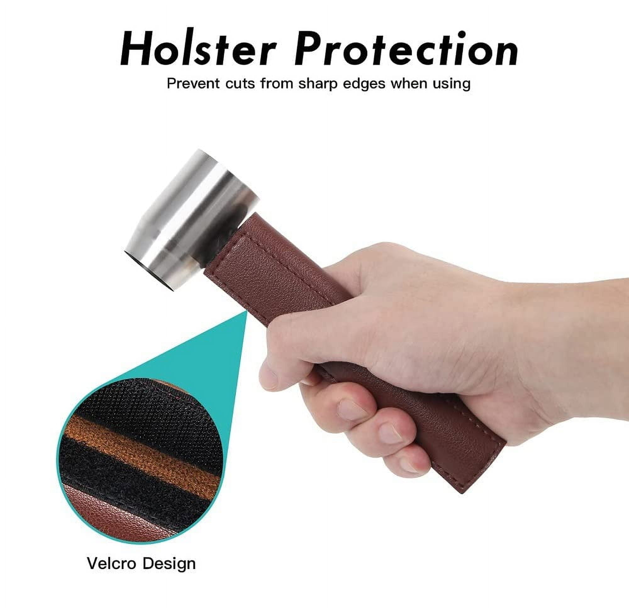 Bushcraft Survival Settlers Tool Gear Hand Auger Wrench Scotch Eye Wood Auger Drill Peg and Manual Hole Maker Multitool for Camping Travel Camping Outdoor with Leather Case