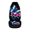 thumbnail image 3 of Jeiento Butterfly Car Seat Covers Front Seats Only Floral Vehicle Bucket Seat Protector Universal Auto Seat Covers for Cars, SUV, Sedan, Van, Trucks Car Accessory Decor 1 Piece, 3 of 6
