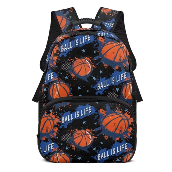 XYZCANDO Basketball 17 Inch Kids Backpacks for Preschool with Adjustable Strap Large Capacity School Backpack Cute for Elementary School Students