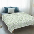 thumbnail image 4 of Green Flowers Blanket Soft Cozy Warm Throw Blanket for Couch, Plush Fuzzy Flannel Fleece Blankets for Sofa, Pastoral Farmhouse Botanical Floral Bed Blankets Lightweight Gifts for Women, 50"x60", 4 of 9