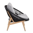 thumbnail image 2 of Outdoor Lounge Chair, Papasan Style with Grey Cushion, Dark Grey Wicker and Iron Frame, Water-Resistant Fabric for Outdoor Patio Garden Balcony, Single Chair, 2 of 10