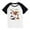 E060-Black, variant on Girls Fashionable Raglan Sleeve Top, Color Block Cute Printed Pattern Short Sleeve Crew Neck Soft Comfortable T-Shirt 3-14 Years