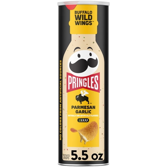 Pringles Parmesan Garlic Potato Crisps Chips, 5.5 oz Canister