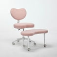 thumbnail image 3 of Office Chairs Meditation Chair Plus, Cross Legged Chair with Wheels, ADHD Chair, Criss Cross Desk Chair with Lumbar Support and Adjustable Stool, Flexible Design for Fidgety Sitters, Pink,Mesh Office, 3 of 27