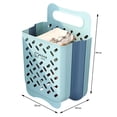 thumbnail image 6 of Kripyery 1 Set Laundry Basket Large Capacity Foldable Store with Handle Wall-Mounted Dirty Clothes Storage Basket Bathroom Supplies, 6 of 7