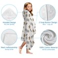 thumbnail image 7 of White Bigfoot and Tree Pattern Hooded Bath Towel，60"x35" for Ages 3 To 12 Kids, Quick Dry Lightweight Soft Microfiber Hood Beach Towel Cover Up for Kids, 7 of 7
