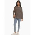 thumbnail image 6 of Women's Long Sleeve Knitted Crew Neck T-shirt, 6 of 6