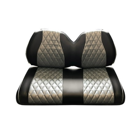 CLUB CAR PRECEDENT / YAMAHA DRIVE AND G29 Front Seat Covers | Diamond Stitching | black&silver