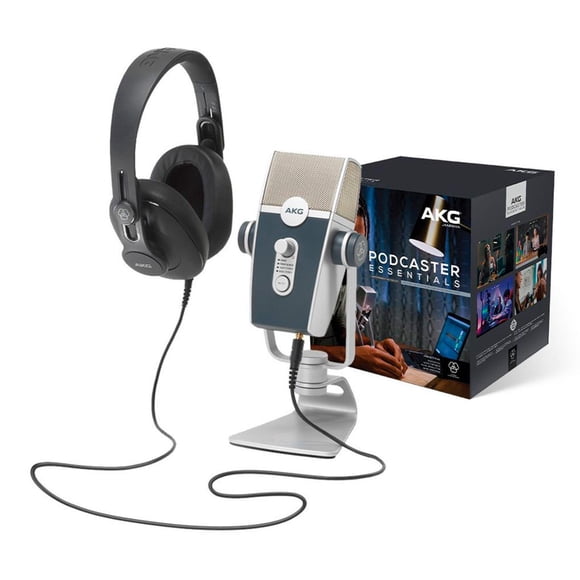AKG Paquete de Micrófono C22-USB + Audífonos K52 ESSENTIALS KIT negro 24x24.3x24.3