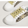 thumbnail image 6 of LUCKY STEP Stylish Star Low Top Lace Up Sneaker Comfort Walking Shoes,Gold Leopard Star,Womens, 6 of 10