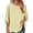 Yellow, variant on Kaemgyyd Womens Oversized Tshirts Breathable 3/4 Sleeve Drop Shoulder Tops Casual Loose Fit Backless Basic Tee Summer Shirts
