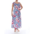 thumbnail image 3 of JILL STUART $169 Womens New 1409 Blue Floral Asymmetrical Dress M B+B, 3 of 4