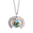 thumbnail image 1 of Cielo azul planta de hoja de foto naturaleza Collar de girasol collar collar collar colgante, 1 of 3