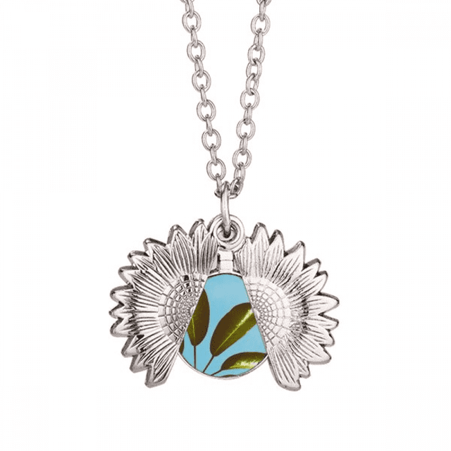 Cielo azul planta de hoja de foto naturaleza Collar de girasol collar collar collar colgante