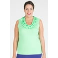 thumbnail image 3 of Evelyn Sleeveless Plus Size Ruffle Shirt, 3 of 5