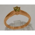 thumbnail image 4 of LBG British Made 14k Rose Gold Natural Peridot Womens Promise Ring - 33 size options - Size 4.75, 4 of 7