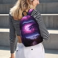 thumbnail image 5 of Yiaed Purple Moon Tree Night Sky Print Print Laptop Backpack Travel Canvas Backpack Vintage Aesthetic Backpack for School Knapsack Backpack Backpack for School-Small, 5 of 5