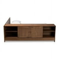 thumbnail image 6 of Baxton Studio Transitional Rubberwood Storage Platform Bed, Queen, Brown, 6 of 13