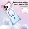 thumbnail image 2 of Allytechgroup iPhone 17 Case, Gradient Color Design Transparent Shockproof Compatible with Magsafe Anti-Scratch Bumper Rugged Phone Case for Apple iPhone 17, Pinkblue, 2 of 7