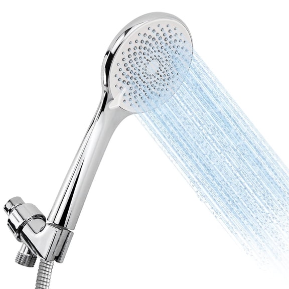 Lockways High Pressure 4-mode Handheld Shower Head - Anti-clog Nozzles, Built-in Power Wash to Clean Tub, Tile & Pets