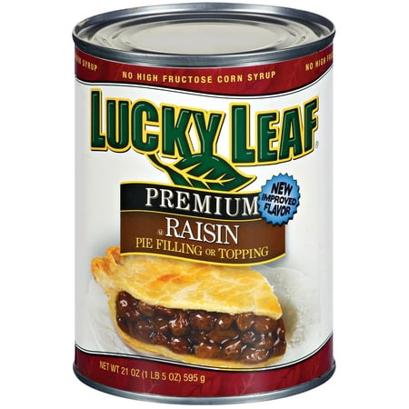 (2 Pack) Lucky Leaf Raisin Pie Filling, 21 oz Can (Best Raisin Pie Recipe)