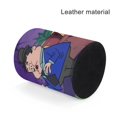 thumbnail image 4 of El Gordo y el Flaco-theme Cylinder Pen Holder Pencil Organizer with Flannel Lining PVC Leather Material Cardboard Base for study work 10*8CM, 4 of 6