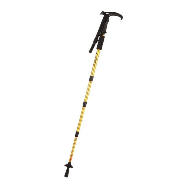 Bastones de trekking y senderismo, accesorios ergonómicos para mochileros, viajes y escalada. oro