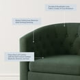 thumbnail image 3 of BELLEZE Elegant Tufted Barrel Accent Chair - Berlinda (Green), 3 of 7