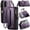 Purple, variant on Crossbody for Samsung Galaxy A17 Case Wallet【RFID Blocking】with 10-Card Holder Zipper Bills Slot, Soft PU Leather Magnetic Shoulder Wrist Strap for Samsung Galaxy A17 Wallet Case Women