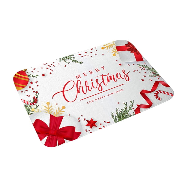 Hot6sl Ofertas y Liquidaciones Alfombrilla Navideña para Entrada Del Baño, Alfombrilla Absorbente Antideslizante, Alfombrilla para La Entrada Del Dormitorio, Alfombrilla para La Mesita de Noche
