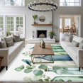 thumbnail image 3 of 6'x9' Area Rugs, Green Eucalyptus Leaves Indoor Outdoor Area Rug for Living Room Bedroom, Spring Vase Birds Botanical Washable Bathroom Rugs Kitchen Floor Carpet Mats Home Decor Aesthetic, 3 of 8