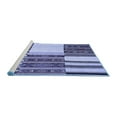 thumbnail image 2 of Ahgly Company Machine Washable Indoor Round Patchwork Blue Transitional Area Rugs, 6' Round, 2 of 4