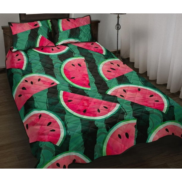Juego de cama edredón con estampado de sandía