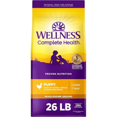 Wellness Complete Health Dry Puppy Food, Deboned Chicken & Oatmeal Recipe, 26 Pound Bag