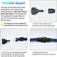 thumbnail image 6 of JingChun Expandable Garden Hose Repair Kit, Plastic Flex Hose Repair Kit, Male and Female Hose End Repair Fittings/Connector, 6 of 9