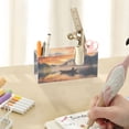 thumbnail image 7 of Sea Moutain Boat Ship Pencil Pen Cosmetic Holder Cup Makeup Brush Holder Desk Accessories Holder Acrylic Organizer for Office School Home, 7 of 7