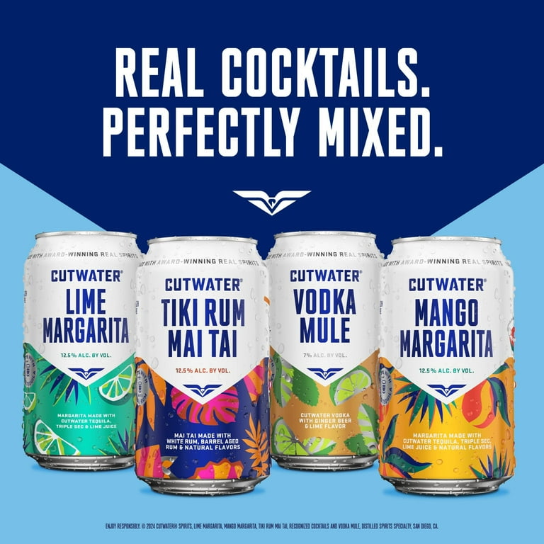Cutwater Spirits Vodka Mule, 4 Pack 12 fl. oz. Aluminum Cans, 7% ABV