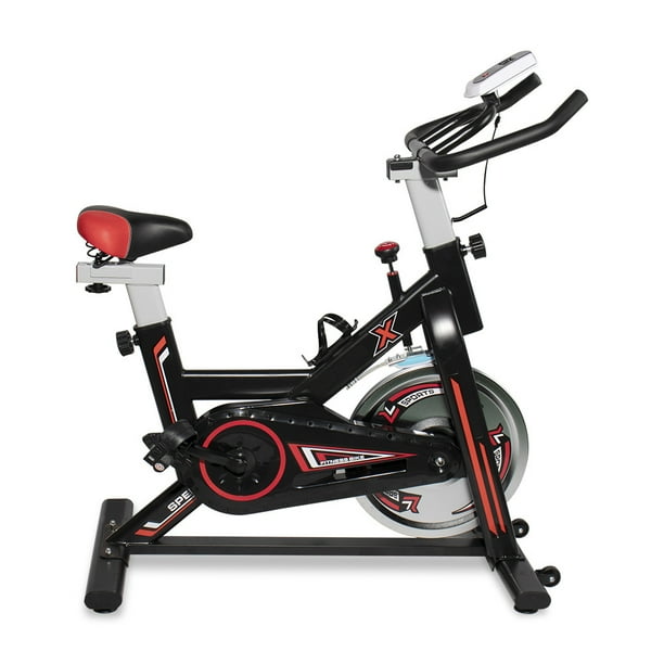 Indoor Cycling Bike Stationary Exercise Bike 30lbs Silent Belt Drive Flywheel Bike With Lcd Monitor Caged Pedals Adjustable Seat Cushion Handlebar For Home Cardio Workout B713 Walmart Com Walmart Com