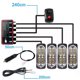 thumbnail image 2 of 4 In 1 20 LED Car Emergency Warning Light 12-24V 4 x 20LED Strobe Light Amber/White Police Flash Grille Light For Car Truck Boat, 2 of 5