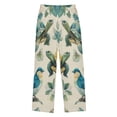 thumbnail image 2 of Kids' Pajama Pants Soft Relaxed Fit Sleep Pants Lounge Pants with Pockets Colorful Turtles and Birds Pattern Small, 2 of 9