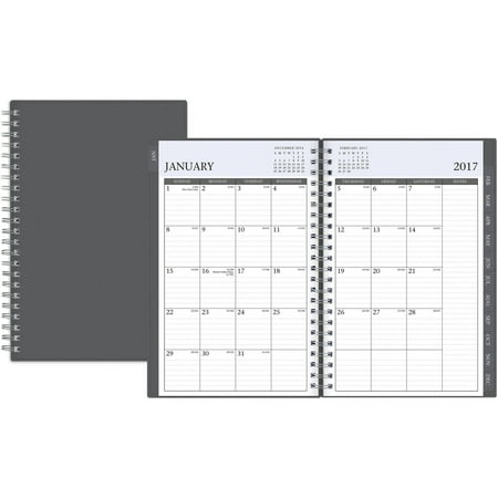 blue sky enterprise black 5 x 8 weekly monthly planner 2017