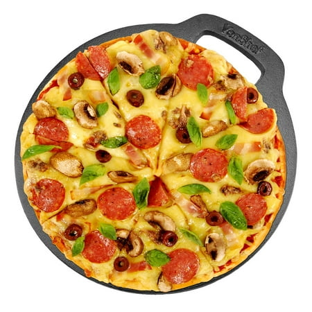 HERCHR Pizza Baking Stone, Non-stick Cast Iron Pizza Bread Scones Baking Stone Plate, Non-stick Pizza  Baking (Best Baking Stone For Bread)