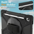 thumbnail image 3 of For Samsung Galaxy Tab S11 11 inch Case SM-X730 SM-X736, 360 Hand Strap, Shoulder Strap, Kickstand, Rugged Drop Protection, Black, 3 of 7