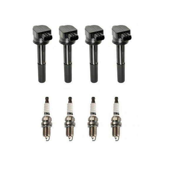 Ignition Coil and Spark Plug Kit 8 Piece - Compatible with 2008 - 2014 Dodge Avenger 2.4L 4-Cylinder 2009 2010 2011 2012 2013