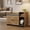 Oak, variant on Cat Litter Box Enclosure with Scratch Pad, Farmhouse Style Wooden Storage Cabinet Indoor Cat House for Living Room or Bedroom Use